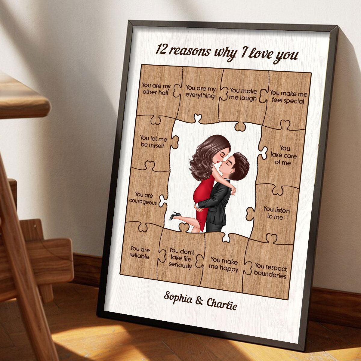 The Reasons Why I Love You Gift For Him For Her Personalized Poster