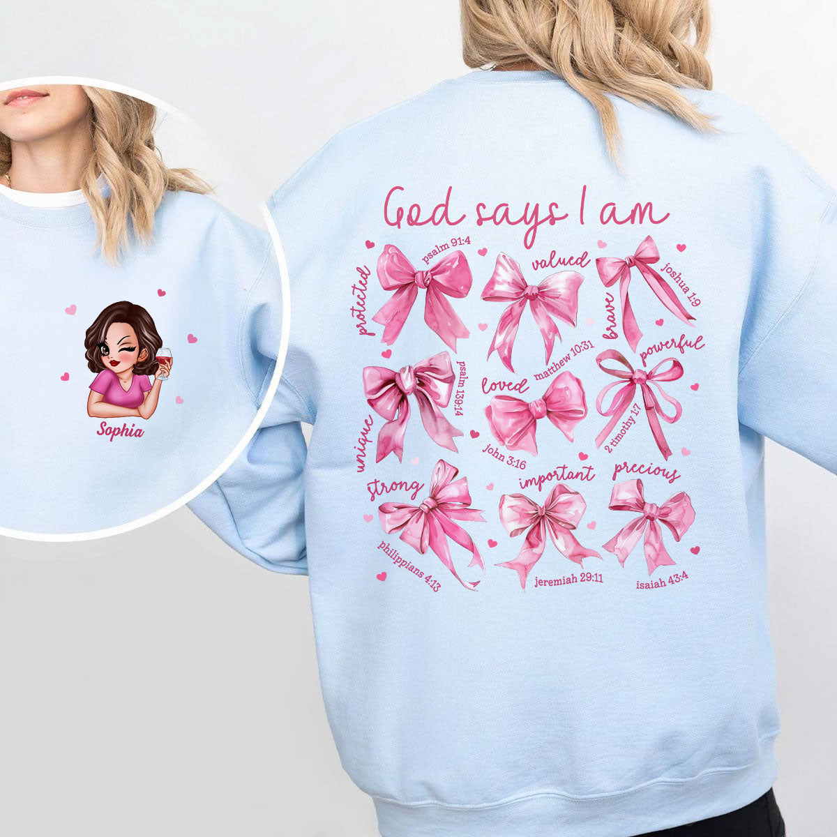 God Says I Am Coquette Gift For Yourself Personalized Double Sided Sweatshirt