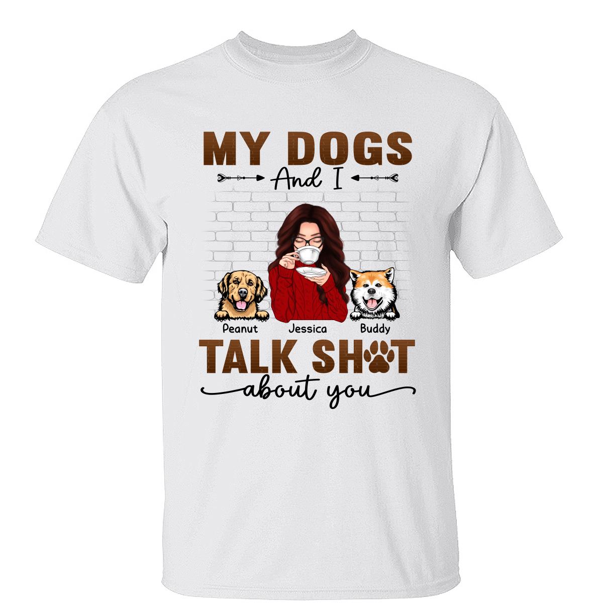 Talking Peeking Dog Mom Brick Personalized Shirt