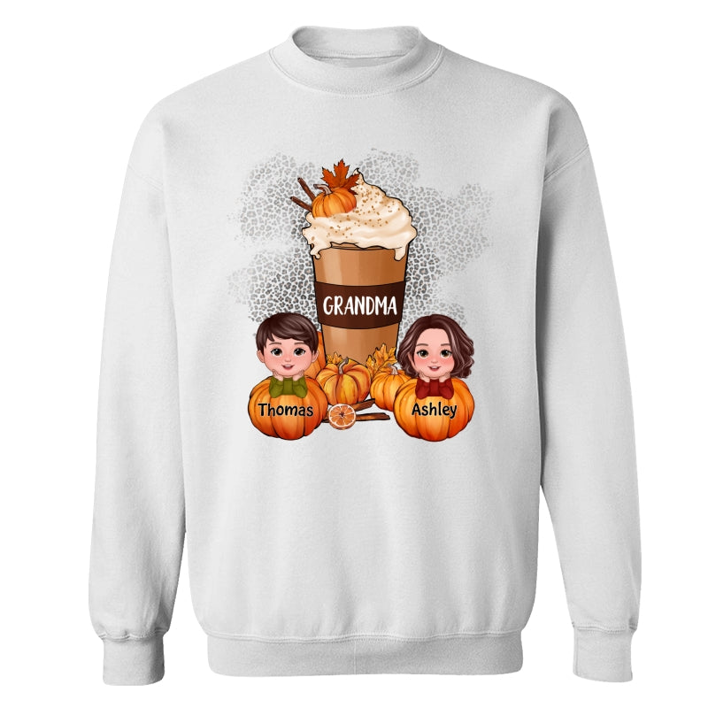 Doll Kids Grandma Mom Pumpkin Spice Latte Personalized Shirt