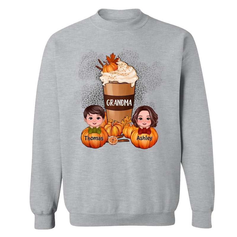 Doll Kids Grandma Mom Pumpkin Spice Latte Personalized Shirt