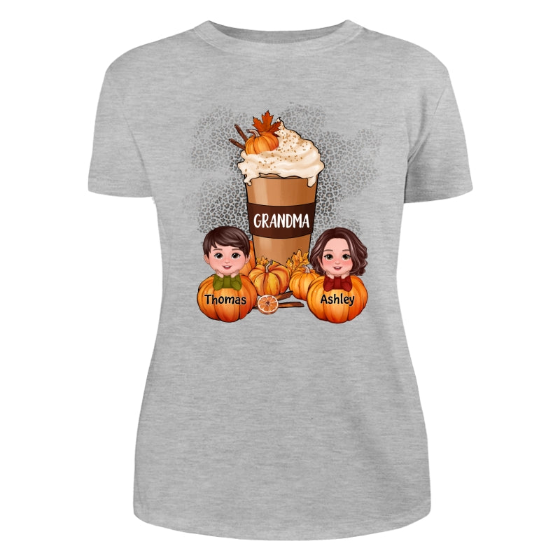 Doll Kids Grandma Mom Pumpkin Spice Latte Personalized Shirt