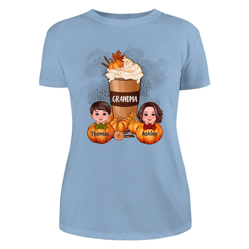 Doll Kids Grandma Mom Pumpkin Spice Latte Personalized Shirt
