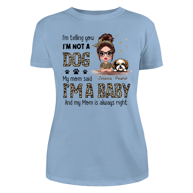 Leopard Shirt Dog Babies Dog Mom Personalized Shirt