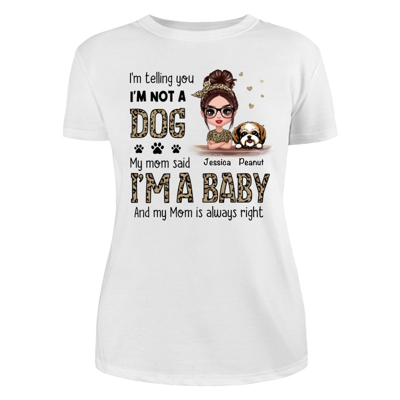 Leopard Shirt Dog Babies Dog Mom Personalized Shirt