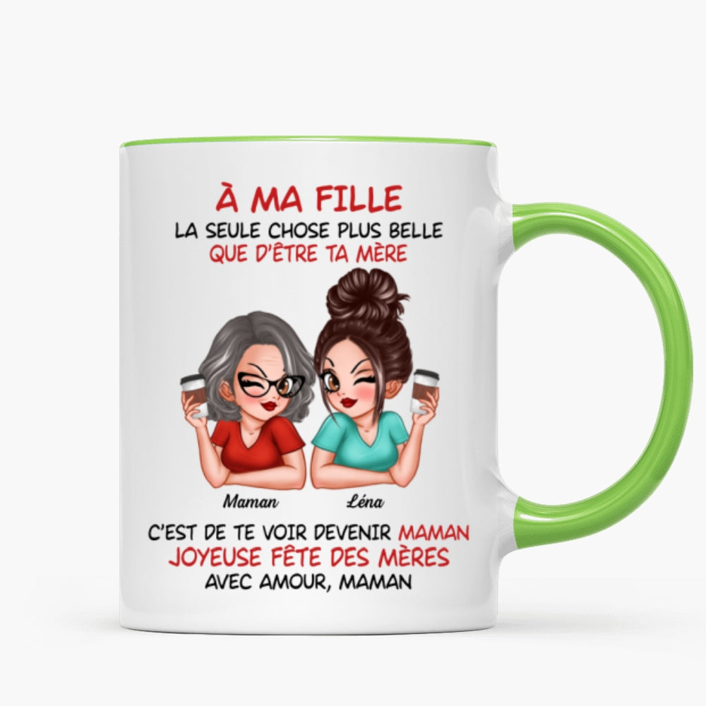 ma fille – Te voir tre maman – Mug personnalis – Cadeau de Fte des Mres pour ma fille