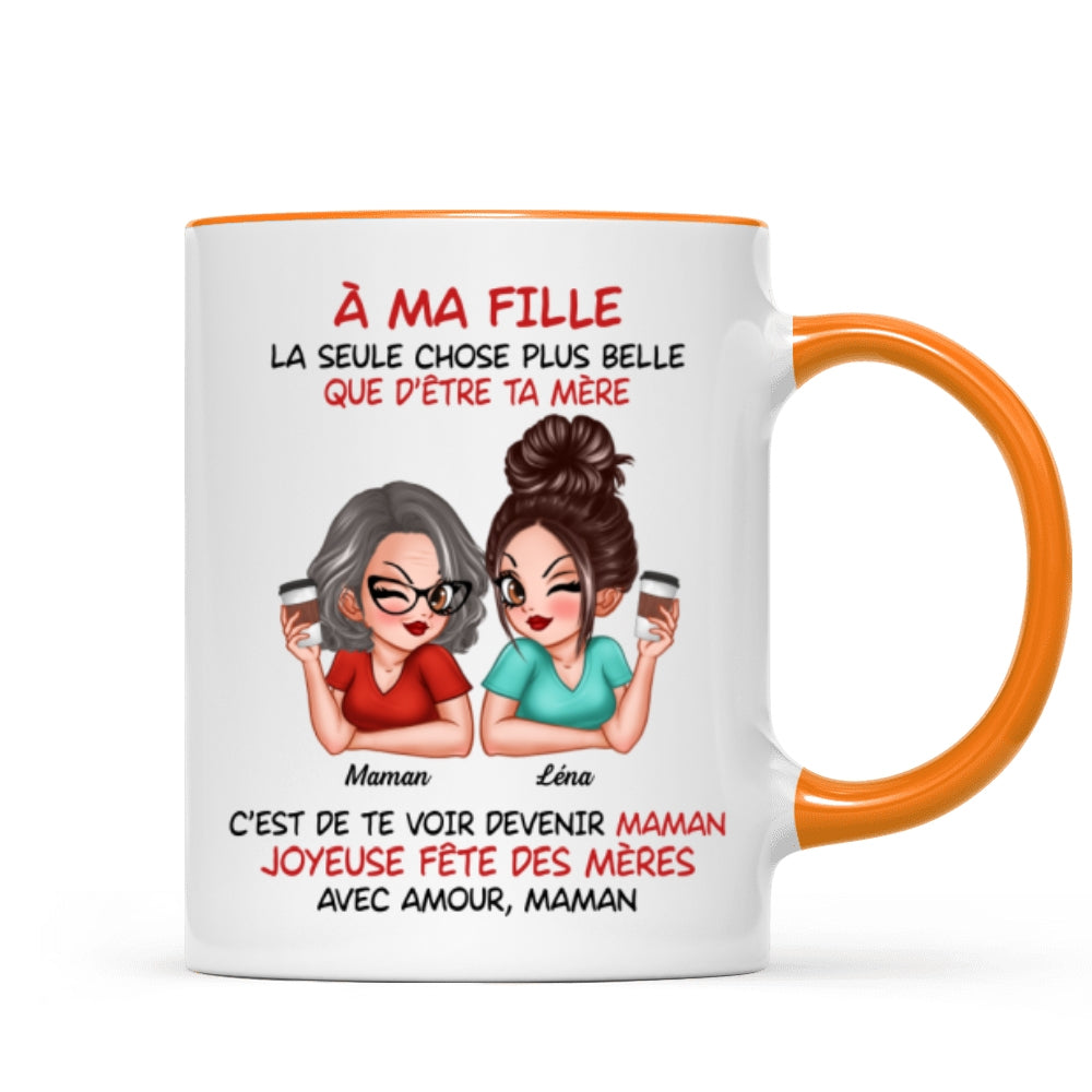 ma fille – Te voir tre maman – Mug personnalis – Cadeau de Fte des Mres pour ma fille