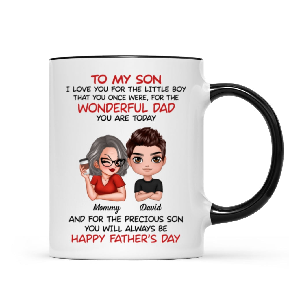 Doll To My Son From Dad Mom Happy Father‘s Day Personalized Mug