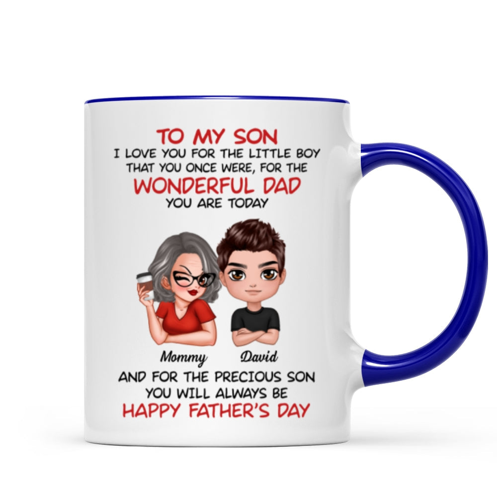 Doll To My Son From Dad Mom Happy Father‘s Day Personalized Mug