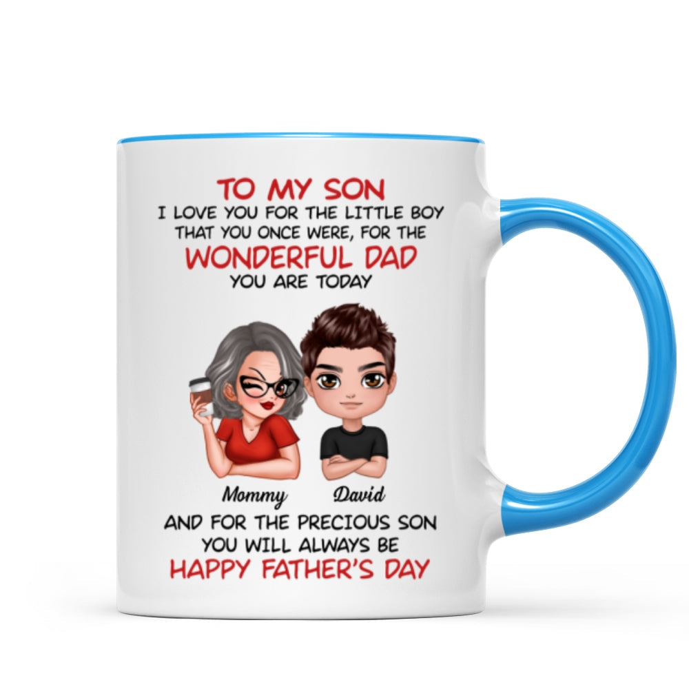 Doll To My Son From Dad Mom Happy Father‘s Day Personalized Mug