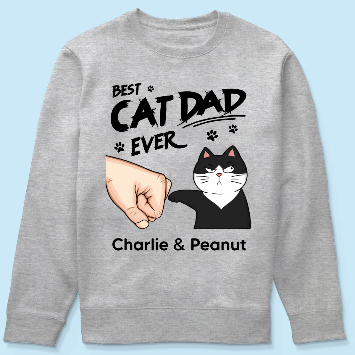 Certified Best Cat Dad Personalized Shirt, Funny Father's Day Gift For Cat Dad, Husband, Boyfriend