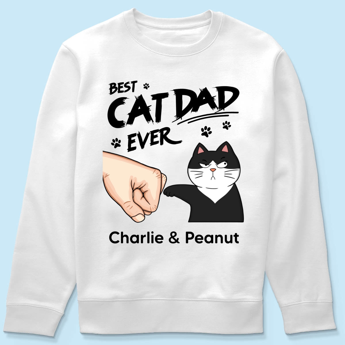 Certified Best Cat Dad Personalized Shirt, Funny Father's Day Gift For Cat Dad, Husband, Boyfriend