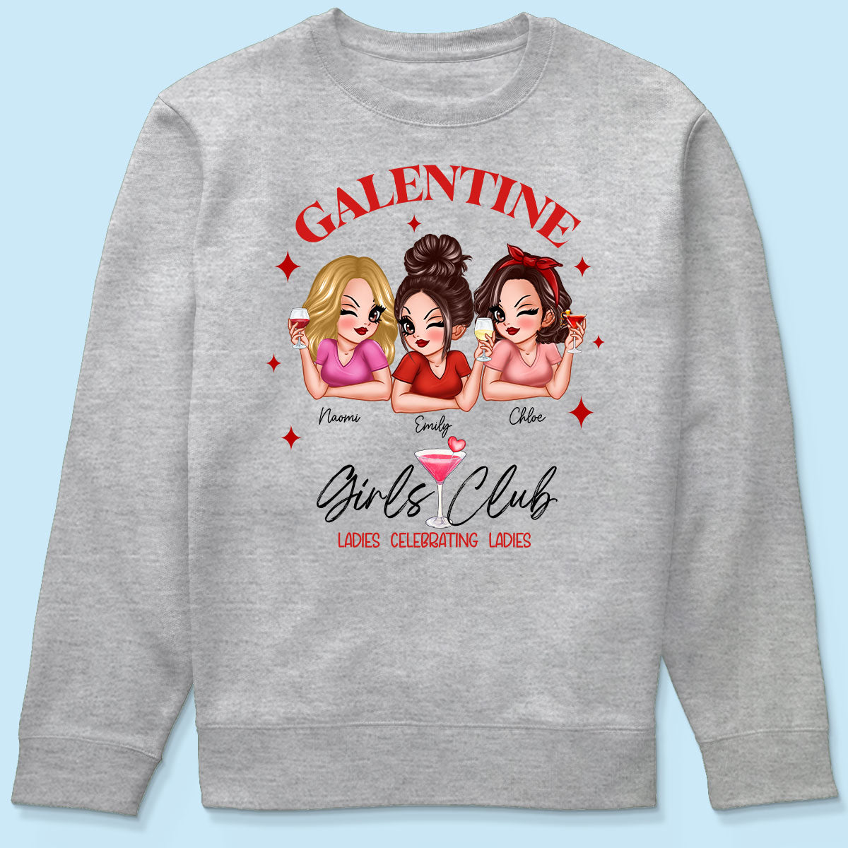 Galentine Girls Club Pretty Girls Personalized Shirt, Shirt, Social Club, Besties Gift