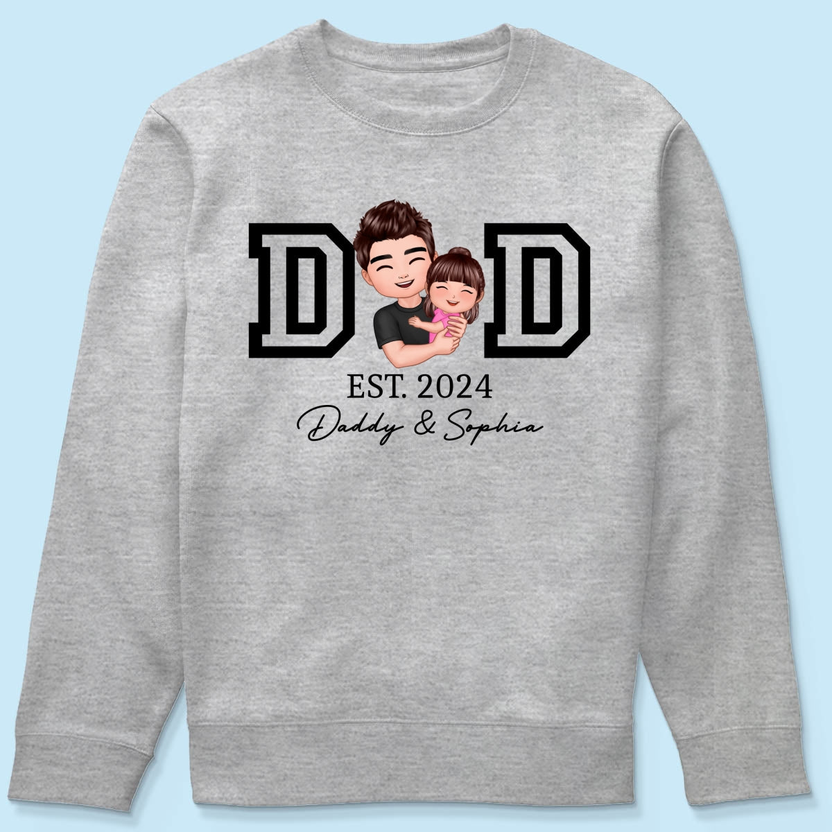 Dad Hugging Kid Est Year Personalized Shirt