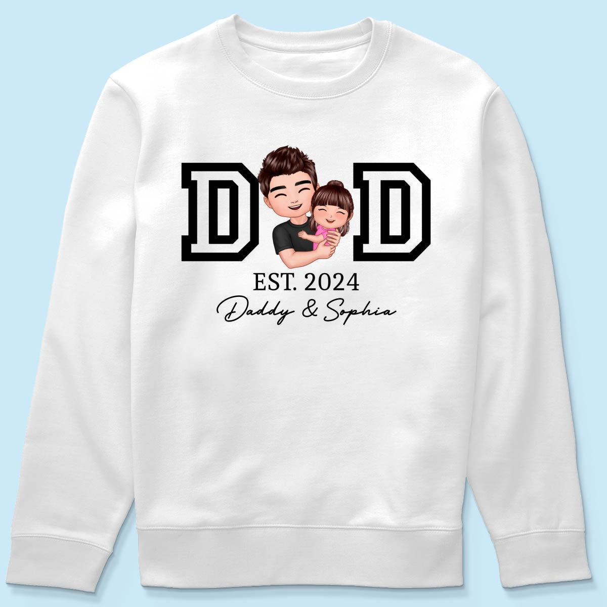 Dad Hugging Kid Est Year Personalized Shirt