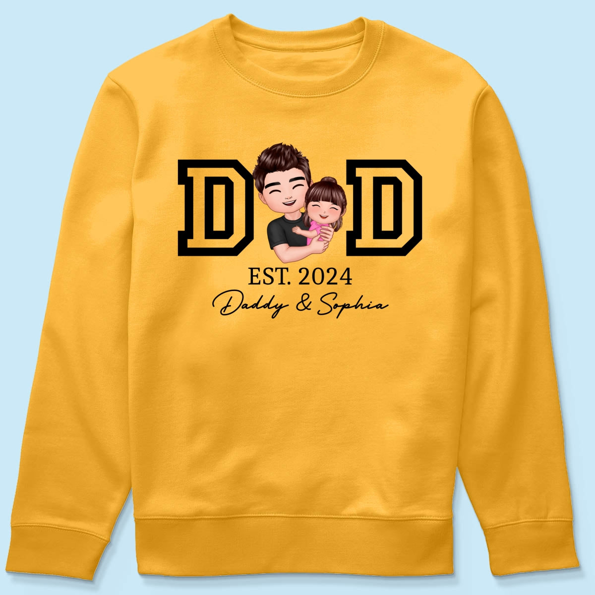 Dad Hugging Kid Est Year Personalized Shirt