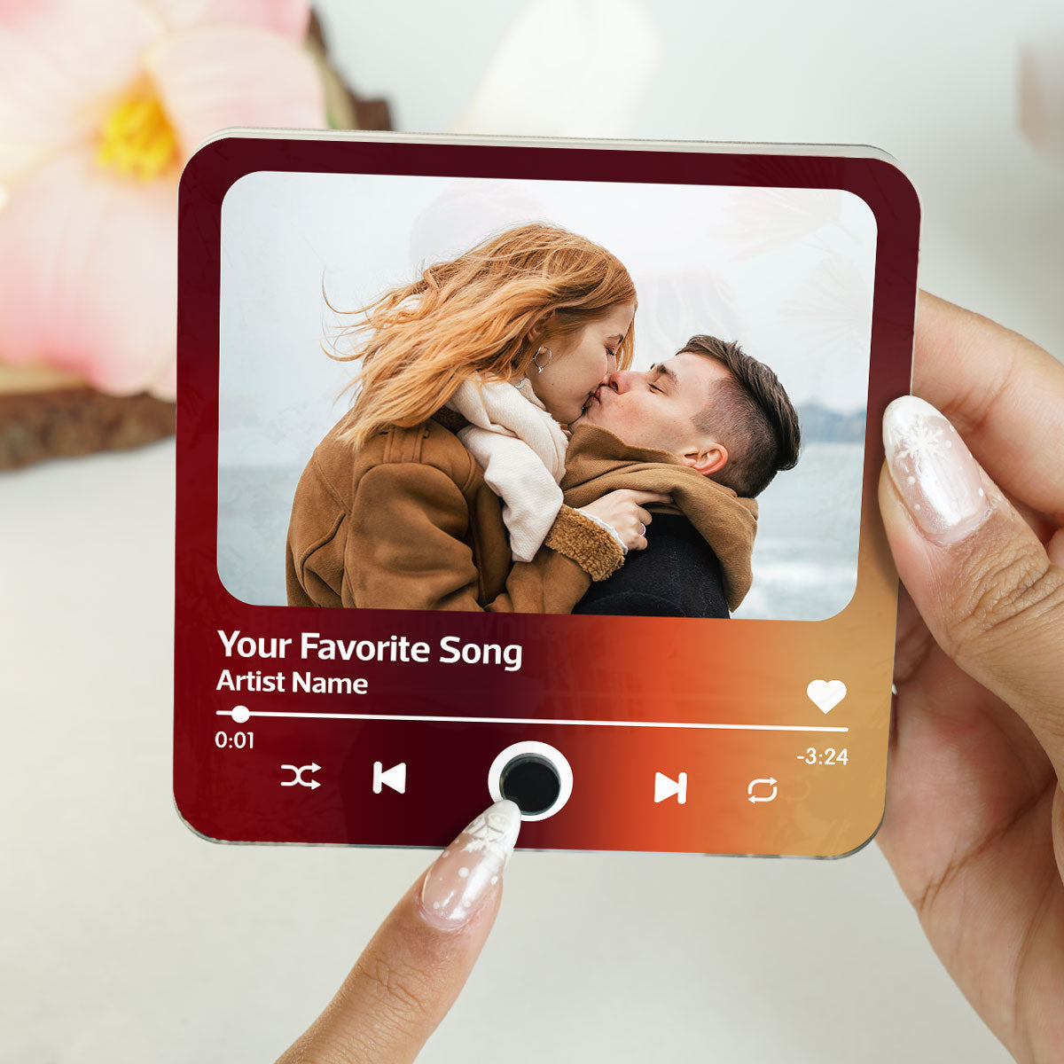 Couple Photo Favorite Song Personalized Music Fridge Magnet, Heartfelt Gift For Couple, For Him, For Her, Boyfriend, Girlfriend, Husband, Wife