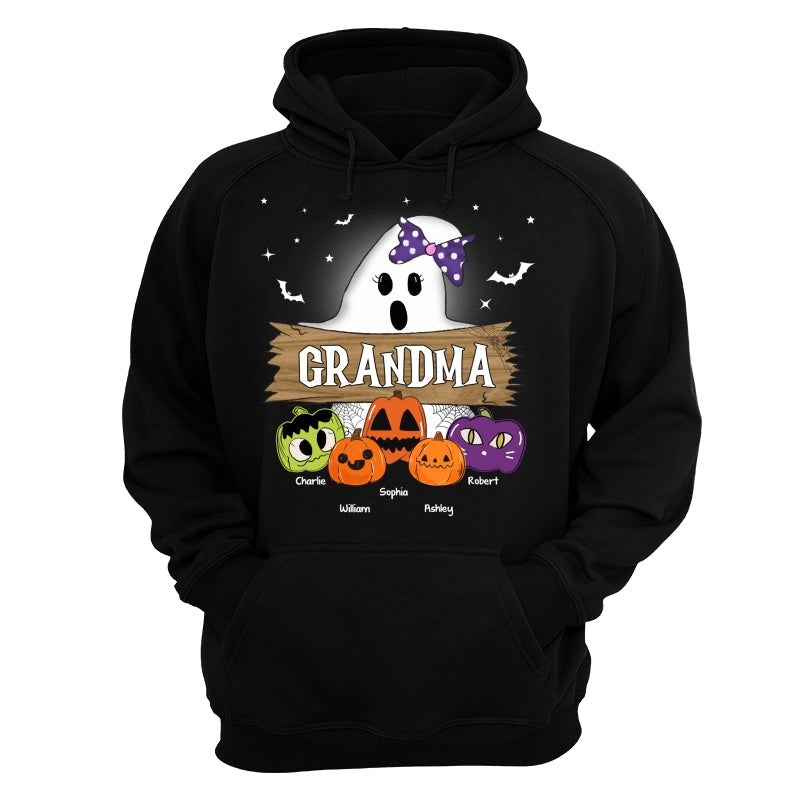 Halloween Grandma Mom Boo Kids Pumpkins Personalized Shirt