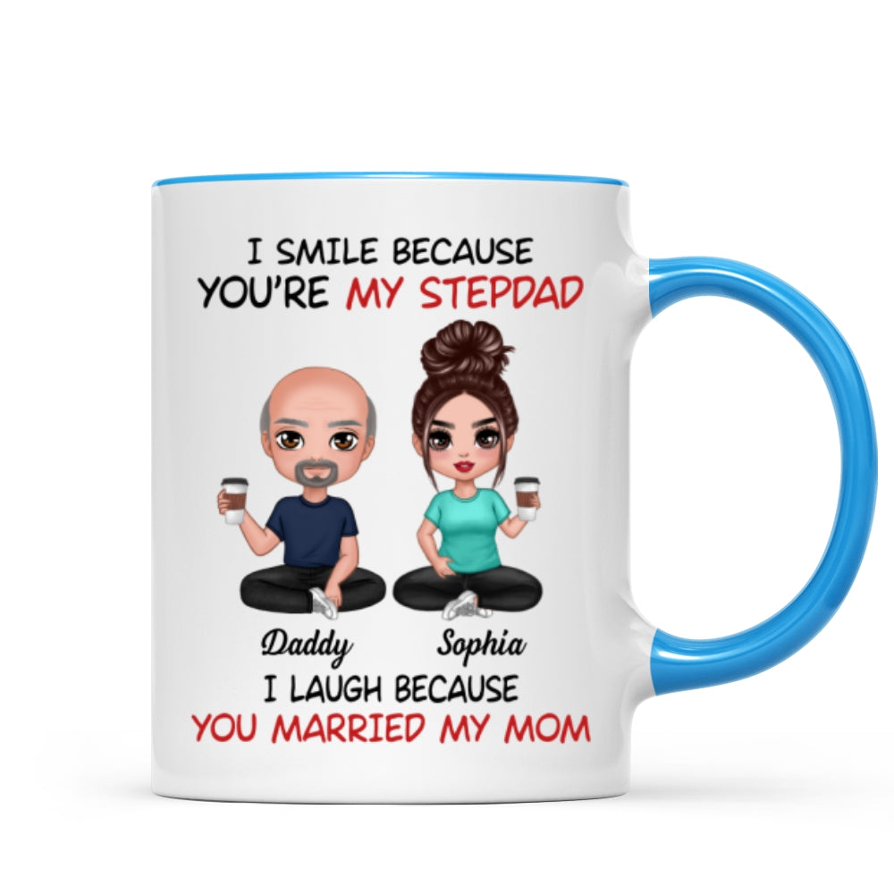 I Smile Because You‘re My Stepdad Personalized Mug