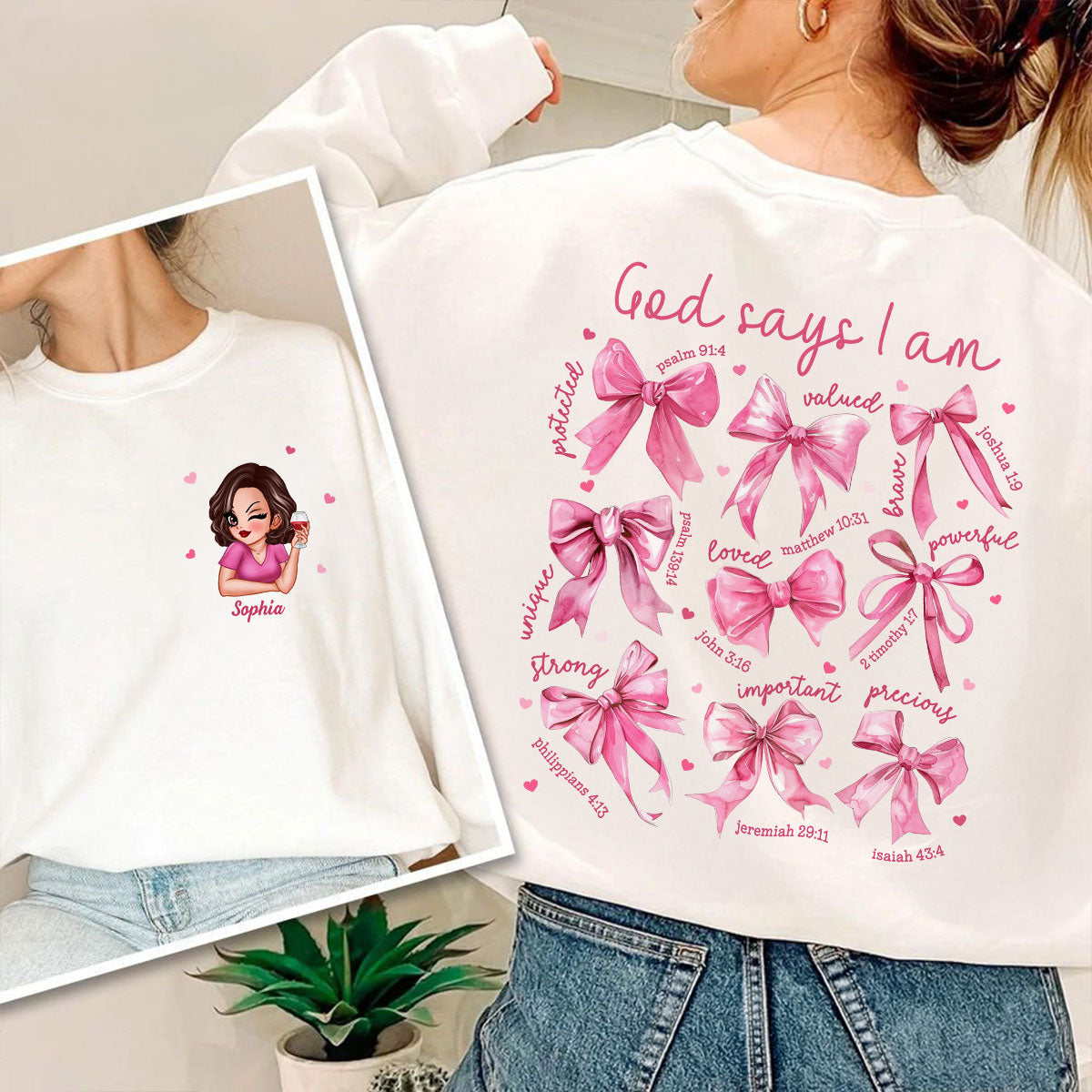 God Says I Am Coquette Gift For Yourself Personalized Double Sided Sweatshirt