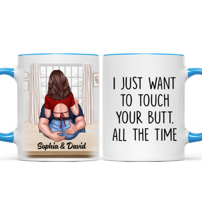 You‘re Hotter Than This Coffee Man Embracing Woman Back View Personalized Mug