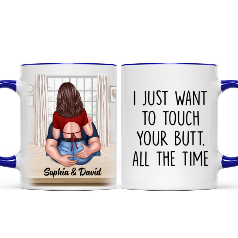 You‘re Hotter Than This Coffee Man Embracing Woman Back View Personalized Mug
