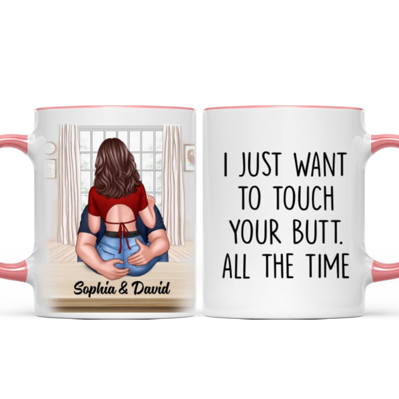 You‘re Hotter Than This Coffee Man Embracing Woman Back View Personalized Mug