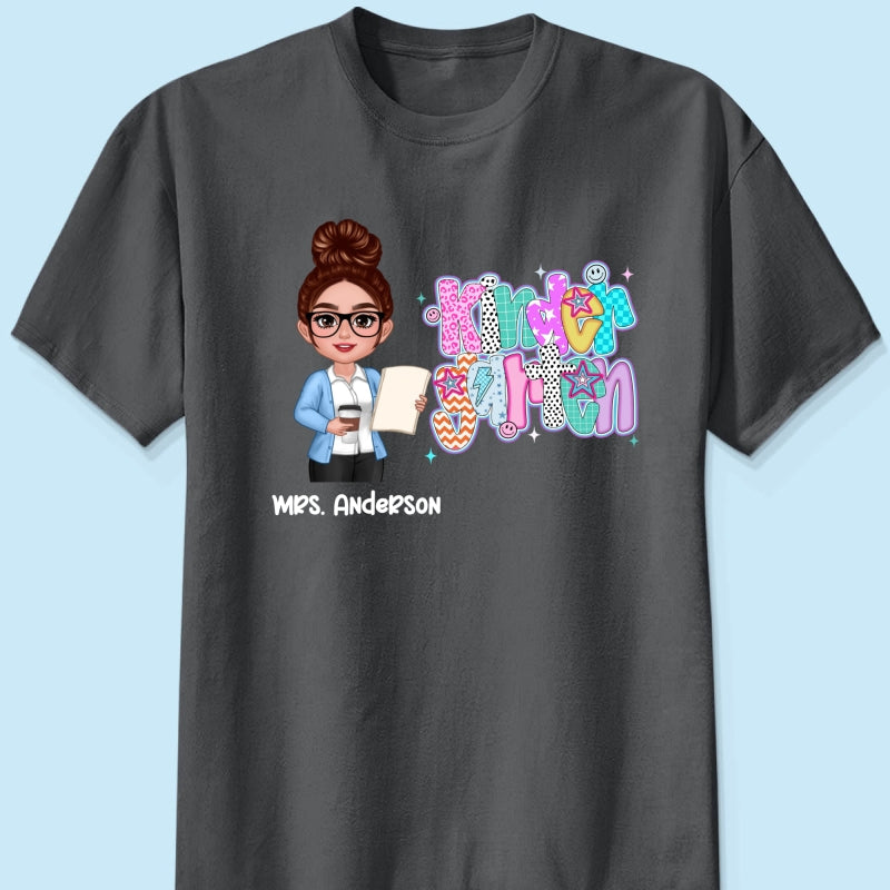 Colorful Preppy Style Teacher Custom Grade Personalized Shirt