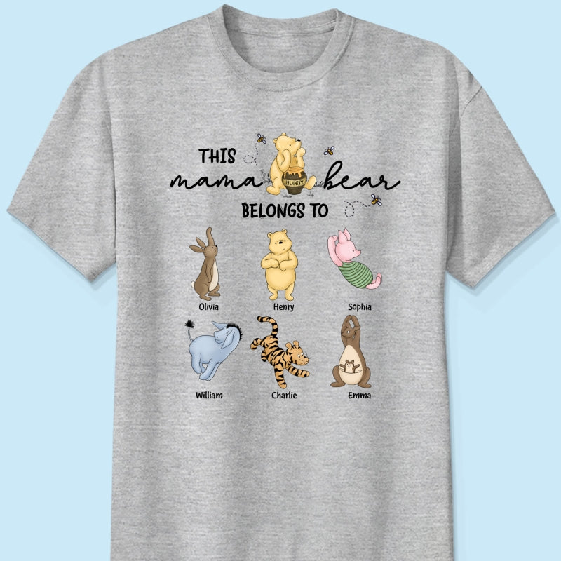 This Mama Bear Belongs To Cute Characters Personalized Shirt, Mother‘s Day Gift For Mom Grandma