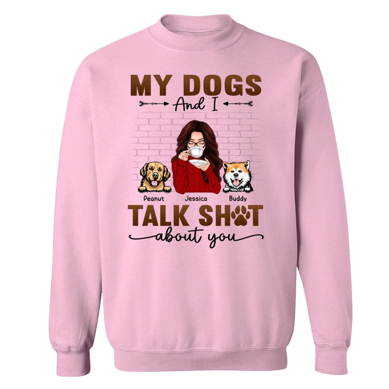 Talking Peeking Dog Mom Brick Personalized Shirt