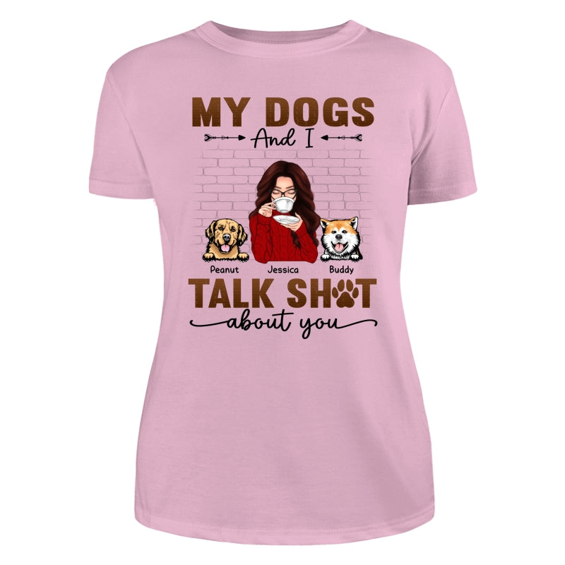 Talking Peeking Dog Mom Brick Personalized Shirt