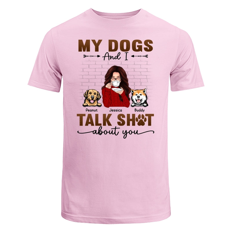 Talking Peeking Dog Mom Brick Personalized Shirt