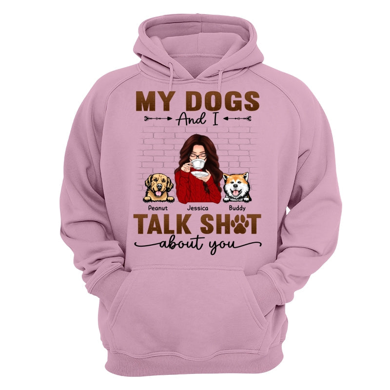 Talking Peeking Dog Mom Brick Personalized Shirt