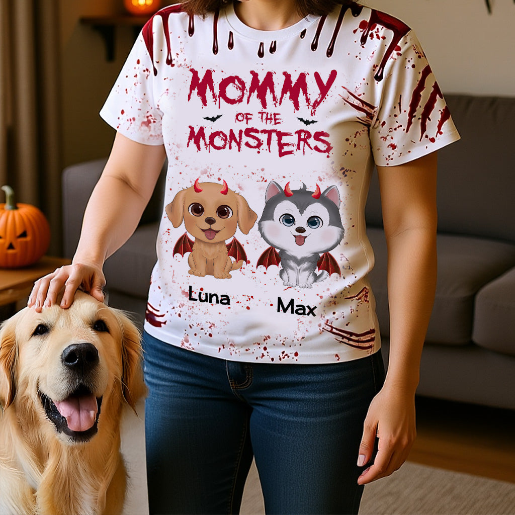 Halloween Mommy Daddy Of The Monsters Dogs Personalized Shirt, Halloween Costume For Dog Lovers, Dog Mom, Dog Dad