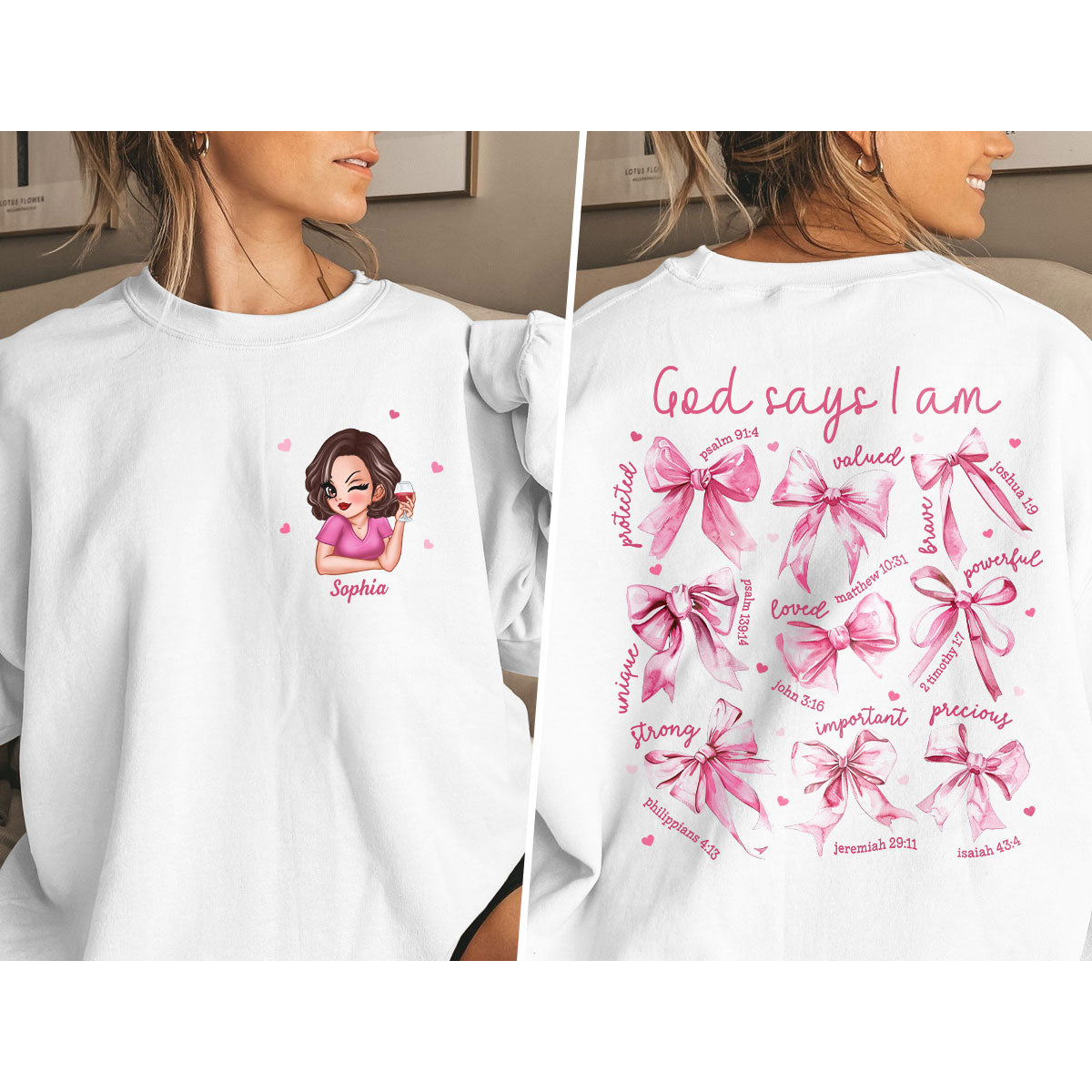 God Says I Am Coquette Gift For Yourself Personalized Double Sided Sweatshirt