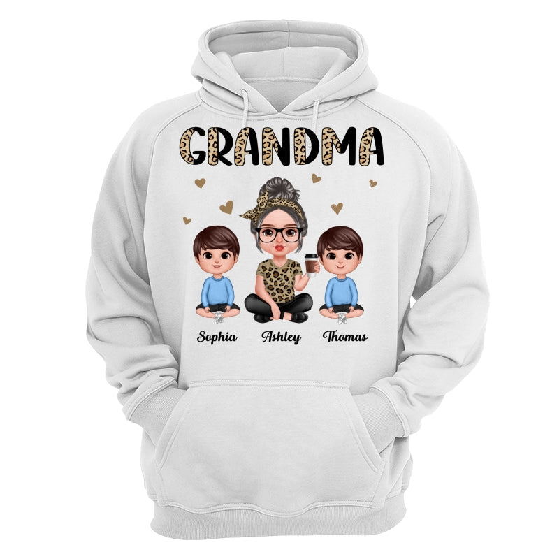 Half Leopard Realistic Doll Grandma Grandkids Personalized Shirt