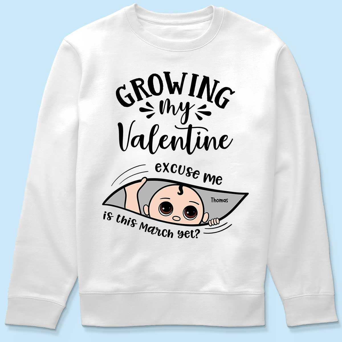 Growing My Cute Baby Excuse Me Is It Yet Personalized Shirt, Gift For Expecting Mom, Pregnancy Announcement, Baby Reveal