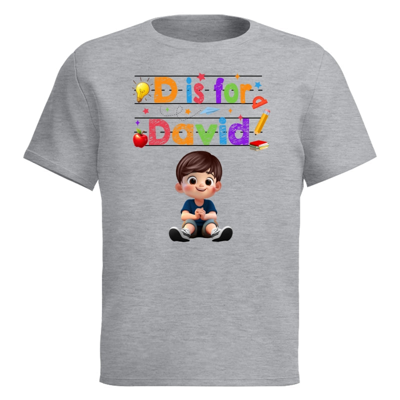 Custom Name Back To School Kids Shirt, Personalized Alphabet Kids Shirt