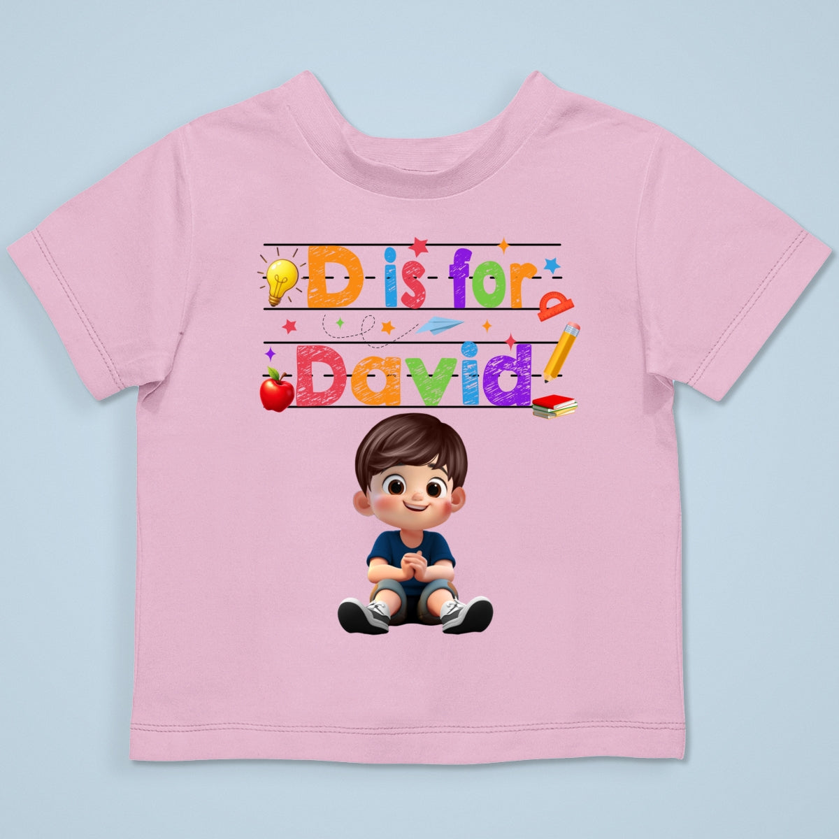 Custom Name Back To School Kids Shirt, Personalized Alphabet Kids Shirt