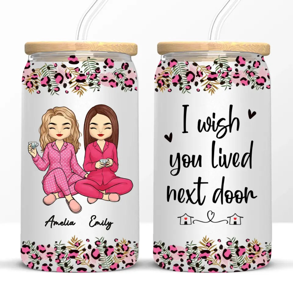 True Friends Are Great Riches - Bestie Personalized Custom Glass Cup, Iced Coffee Cup - Gift For Best Friends, BFF, Sisters