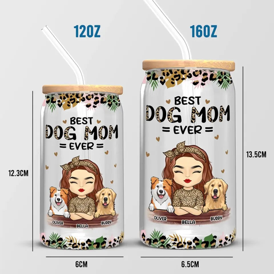 You Are The Best Cat Mom Ever - Dog & Cat Personalized Custom Glass Cup, Iced Coffee Cup - Mother's Day, Gift For Pet Owners, Pet Lovers