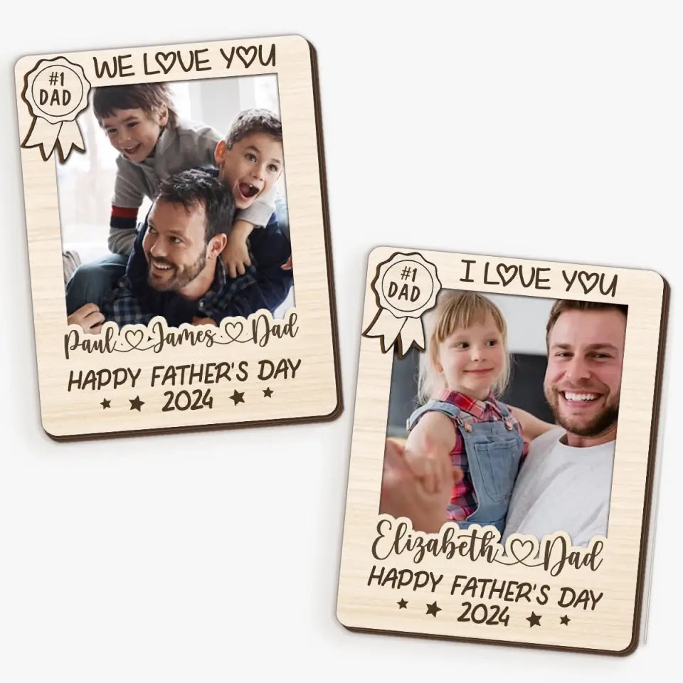 Custom Photo We Love You More Than We Can Say - Family Personalized Custom Magnet Photo - Father's Day, Gift For Dad, Grandpa