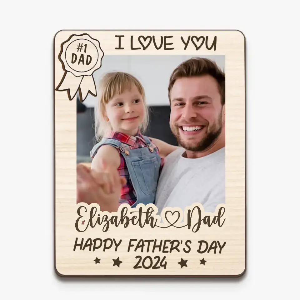 Custom Photo We Love You More Than We Can Say - Family Personalized Custom Magnet Photo - Father's Day, Gift For Dad, Grandpa