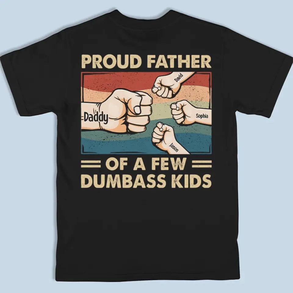 The Best Fathers Have The Softest, Sweetest Hearts - Family Personalized Custom Back Printed Unisex T-shirt, Hoodie, Sweatshirt - Father's Day, Gift For Dad, Grandpa