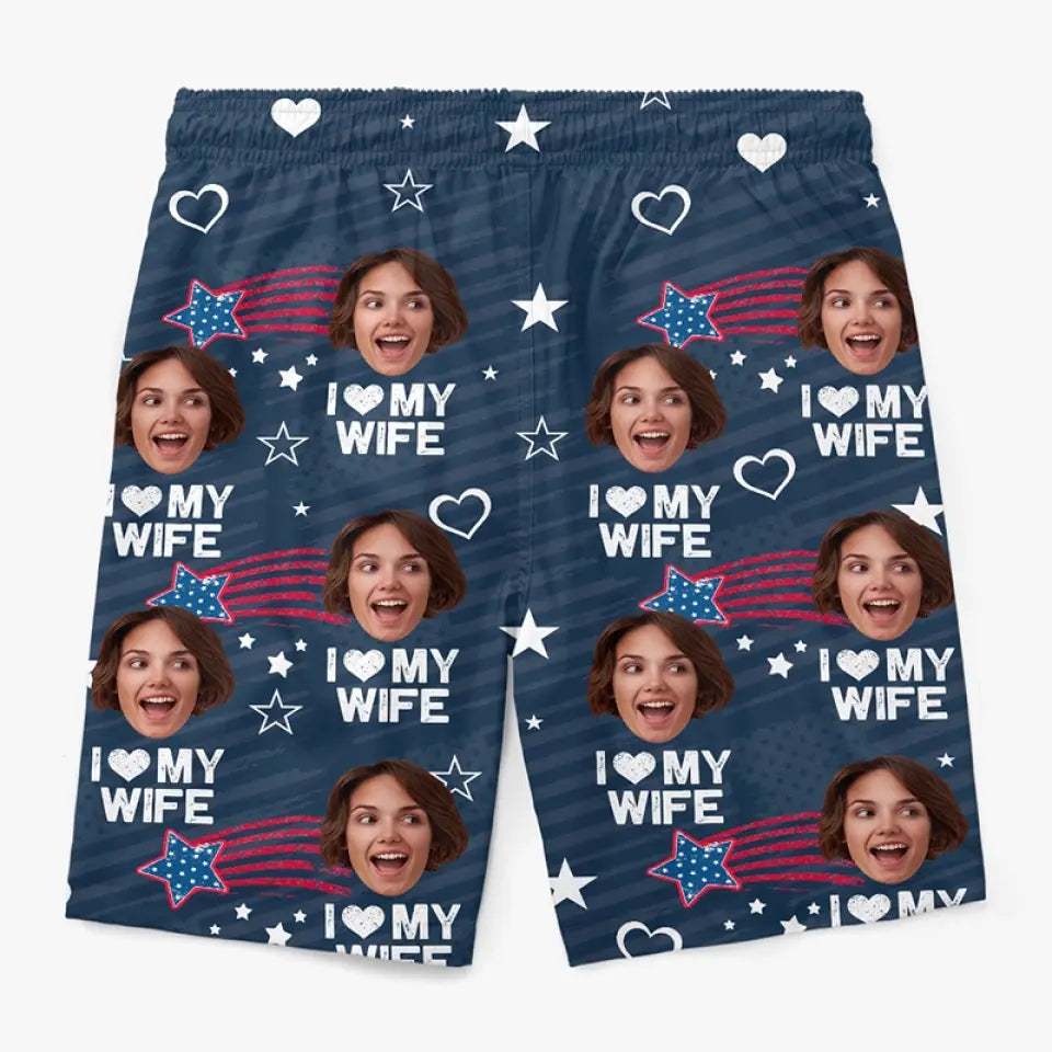 Custom Photo Everyone Knows That You Are Mine - Funny Personalized Custom Tropical Hawaiian Aloha Men Beach Shorts - Summer Vacation Gift, Birthday Party Gift For Husband