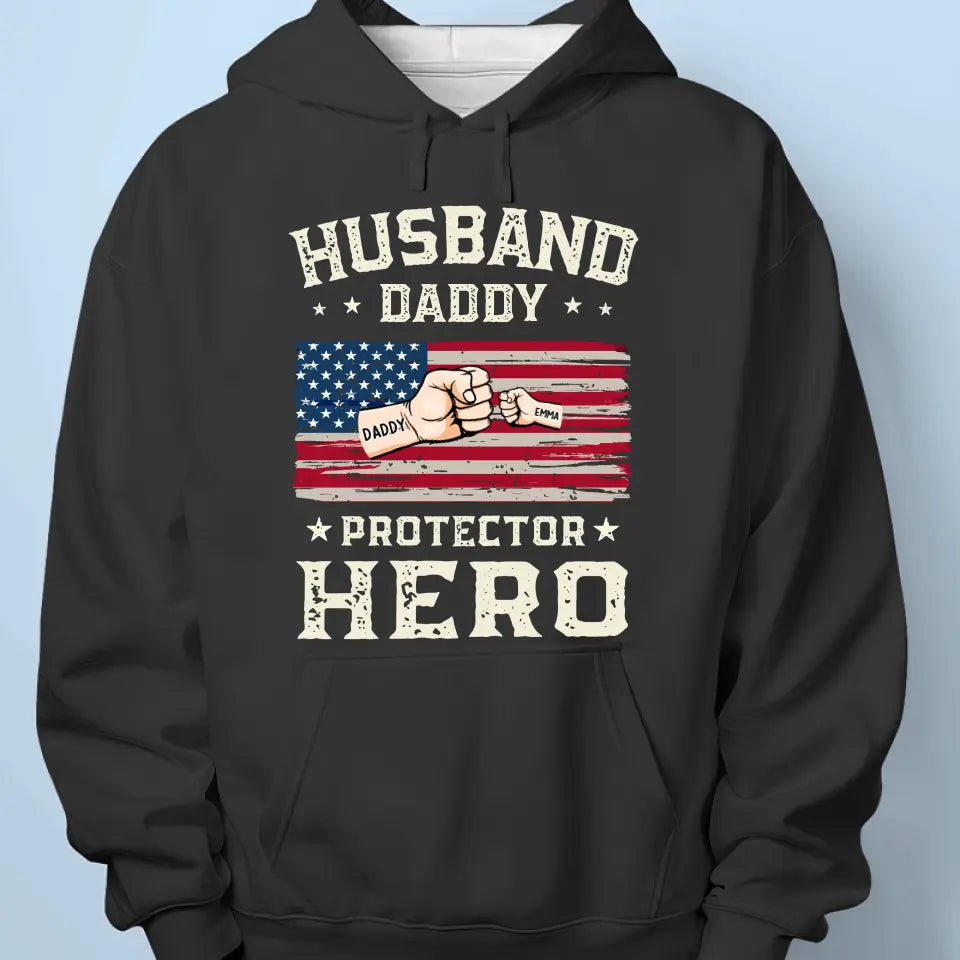 Dad, The Original Superhero - Family Personalized Custom Unisex T-shirt, Hoodie, Sweatshirt - 4th Of July, Gift For Dad, Grandpa