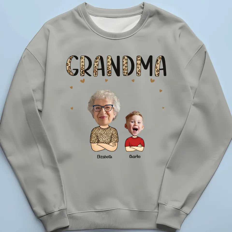 Custom Photo A Grandma Is A Hug Waiting To Happen - Family Personalized Custom Unisex T-shirt, Hoodie, Sweatshirt - Gift For Mom, Grandma