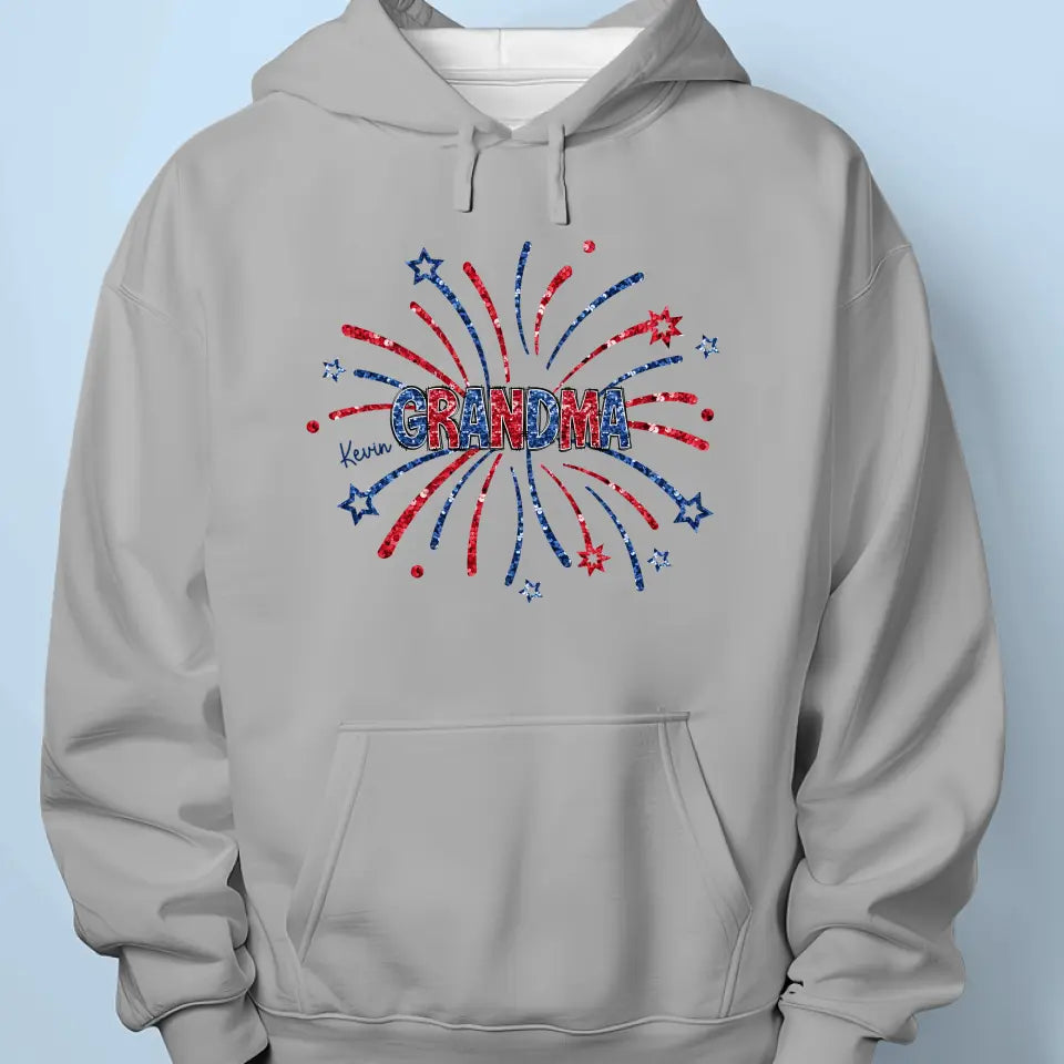 Shine Like Fireworks - Family Personalized Custom Unisex T-shirt, Hoodie, Sweatshirt - 4th Of July, Gift For Mom, Grandma
