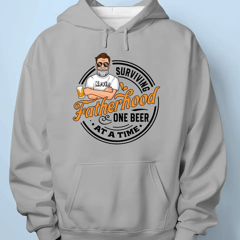 One Beer At A Time - Family Personalized Custom Unisex T-shirt, Hoodie, Sweatshirt - Gift For Dad