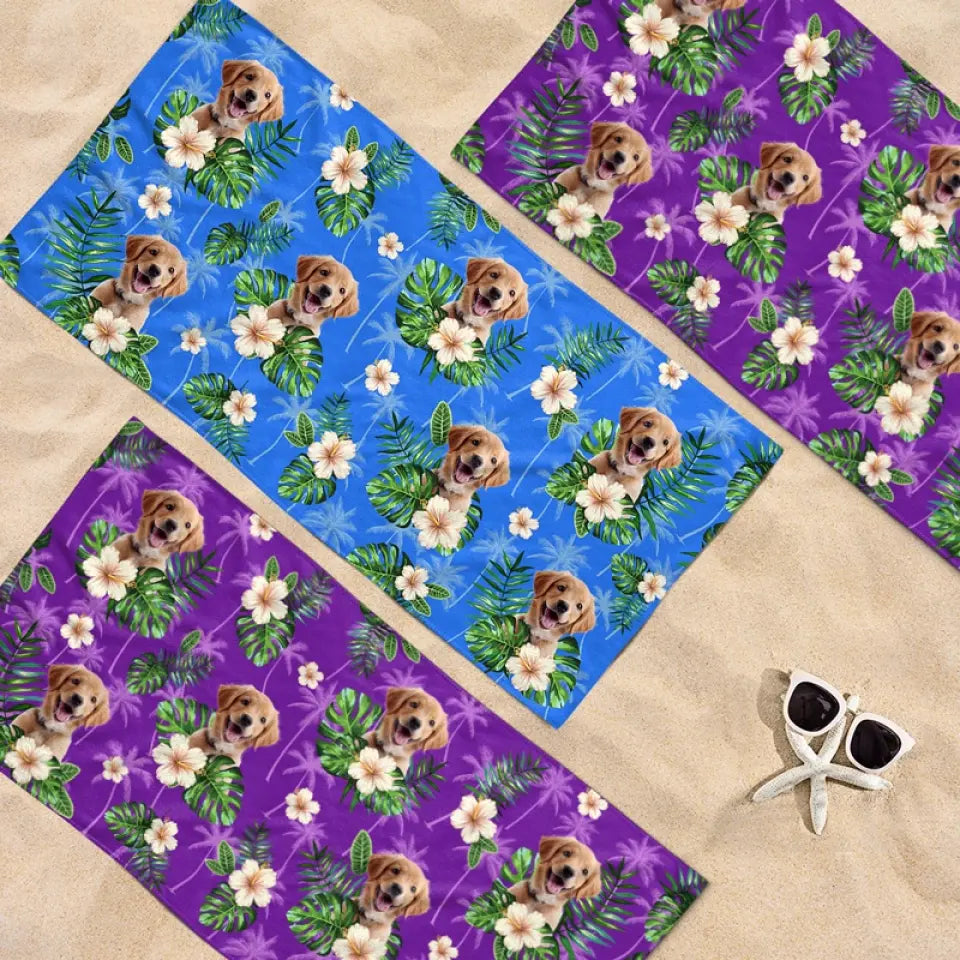 Custom Photo Hot Days, Cool Pets - Dog
& Cat Personalized Custom Beach Towel - Summer Vacation Gift, Birthday Pool Party Gift For Pet Owners, Pet Lovers